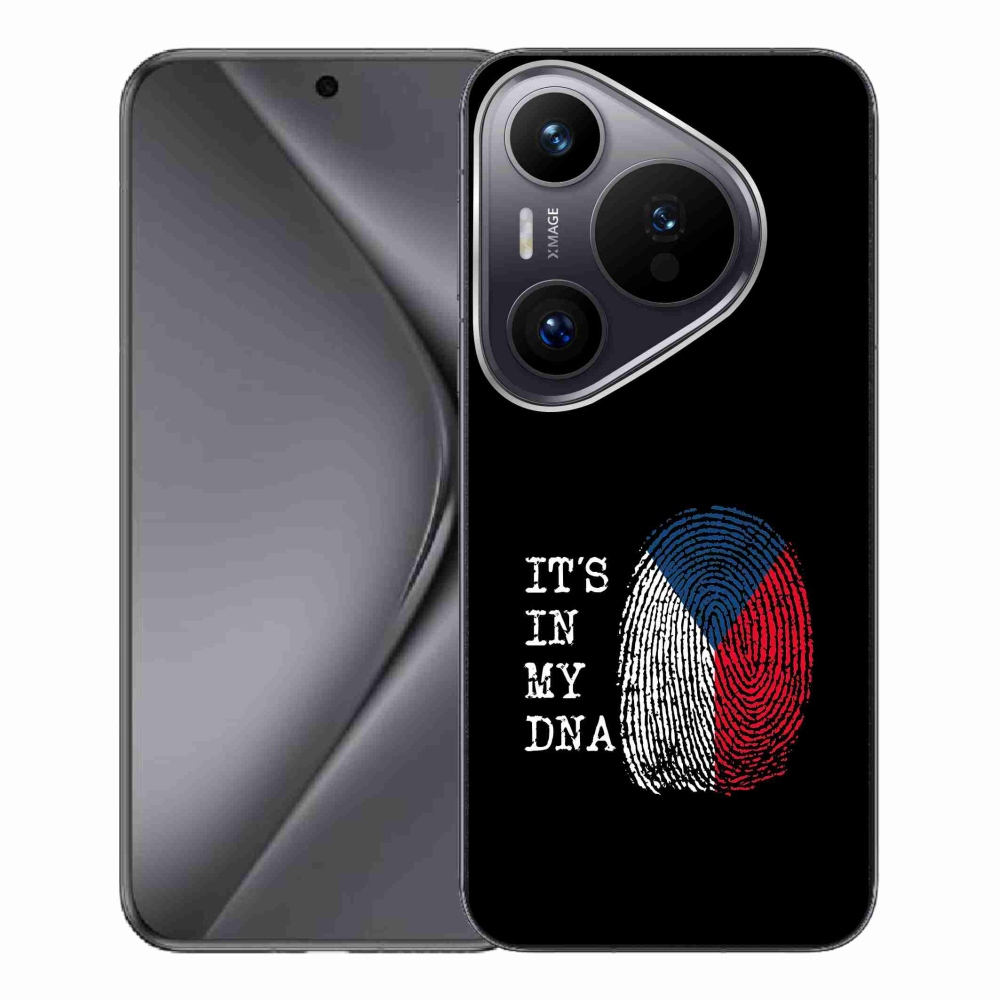 Gél borító mmCase a Huawei Pura 70 Pro - zászló ujjlenyomat fekete háttérrel