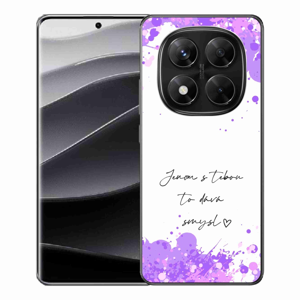 Gél borító mmCase a Xiaomi Redmi Note 14 Pro 5G/Poco X7 5G - szerelmes szöveg fehér háttérrel