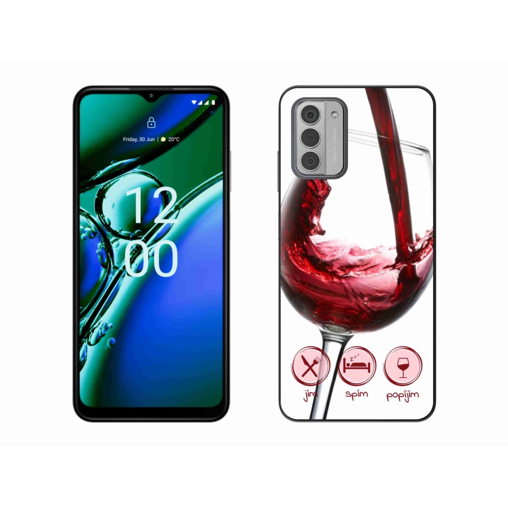 Gél tok mmCase a Nokia G42 készülékhez - borospohár piros