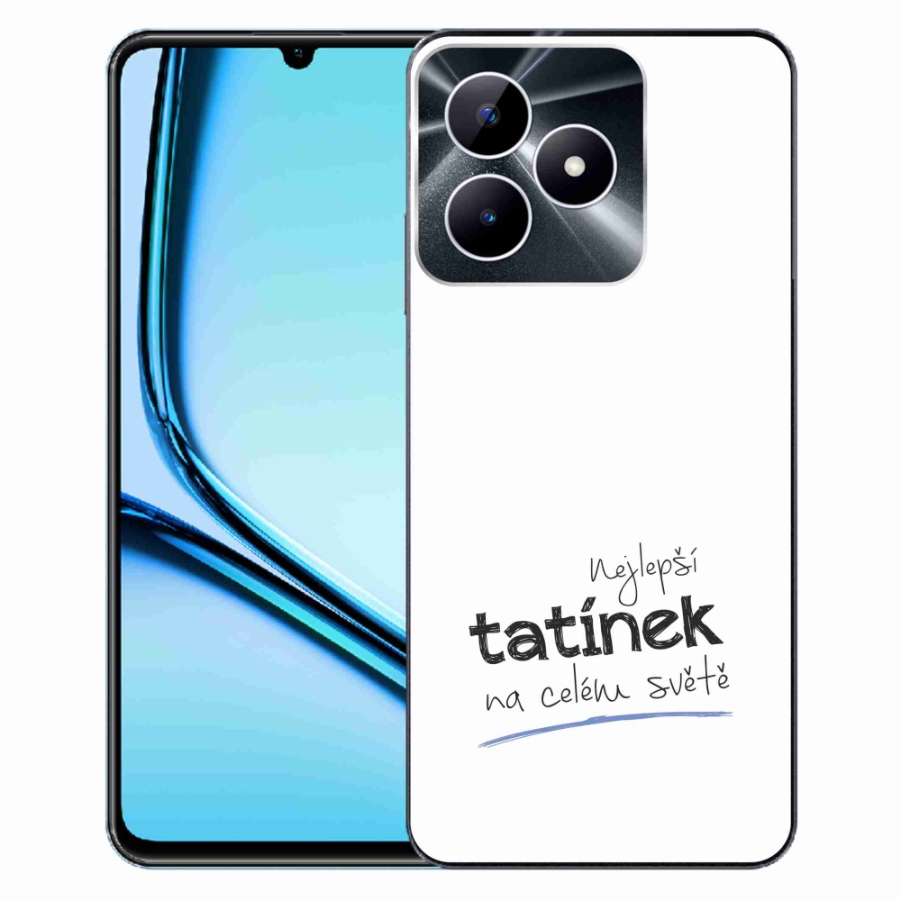 Gél borítás mmCase a Realme Note 50-en - legjobb apuci 4 fehér háttérrel