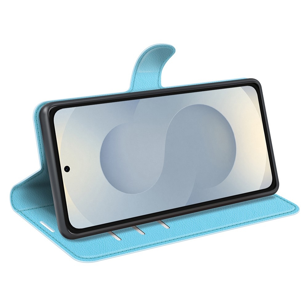 Litchi könyv tok Samsung Galaxy S25 Edge készülékhez - kék