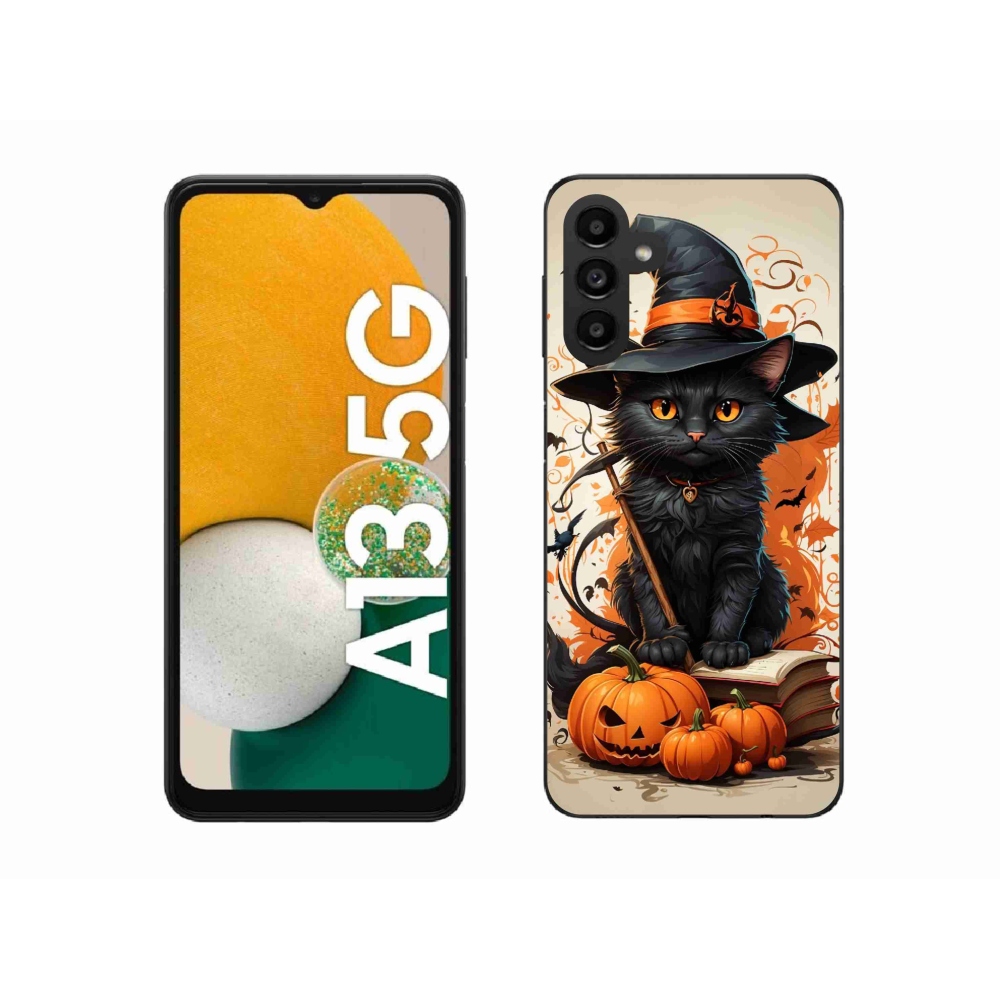 Zselés borítás mmCase Samsung Galaxy A13 5G - macska varázsló számára