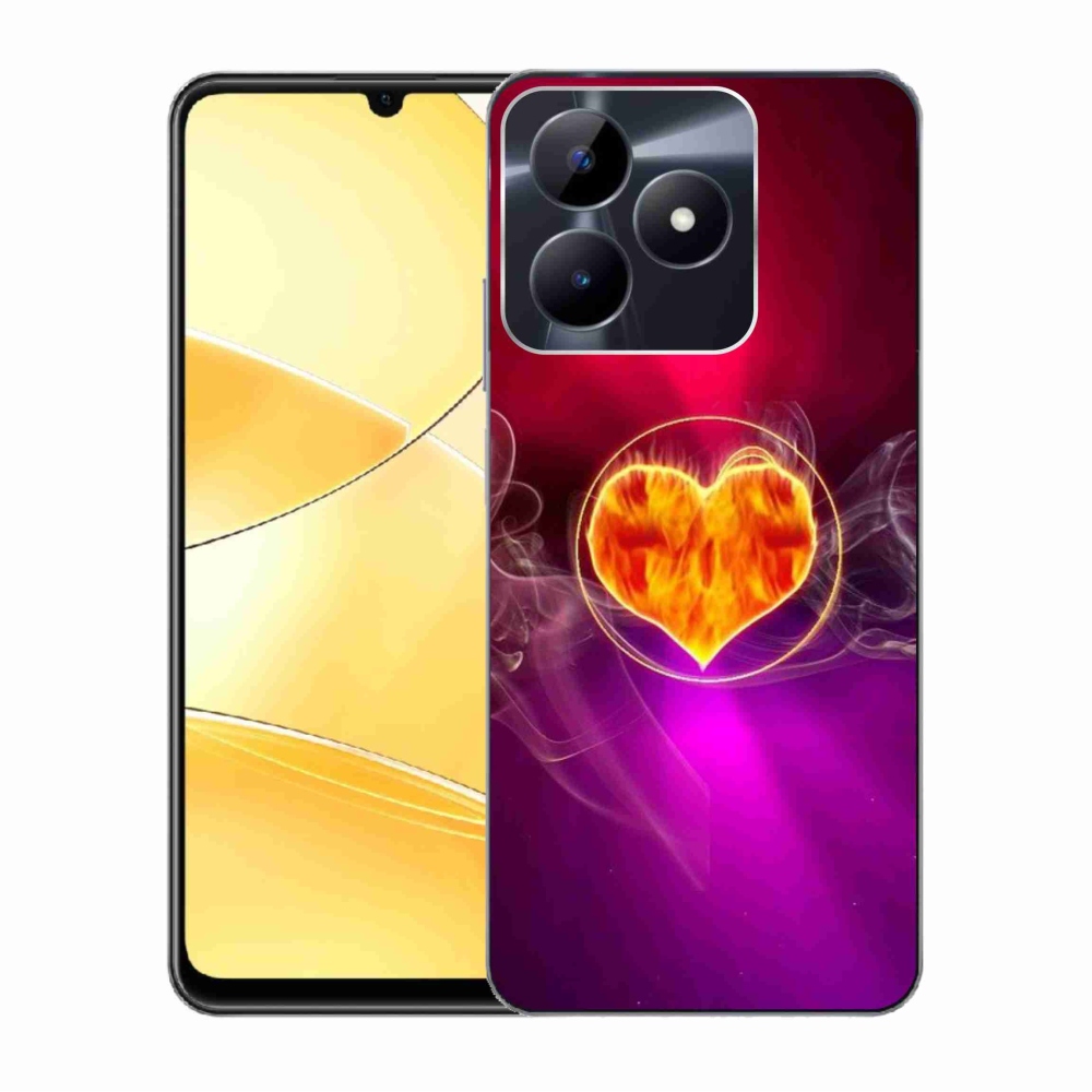 Zselés borító mmCase a Realme C51/C53 készülékhez - tüzes szív
