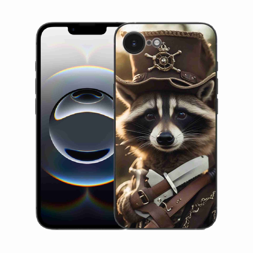 Zselés borítás mmCase iPhone 16e készülékhez - mosómedve egyenruhában