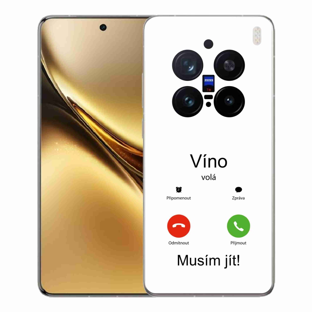 Gél borítás mmCase a Vivo X200 Pro 5G készülékre - bor hívja a fehér hátteret