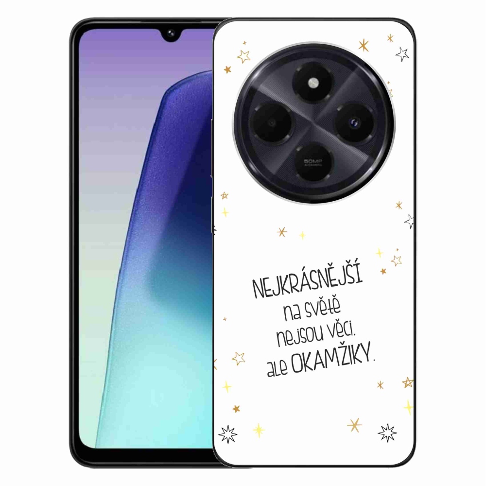 Gél borítás mmCase a Xiaomi Redmi 14C/Poco C75-hez - idézem 4 fehér háttér