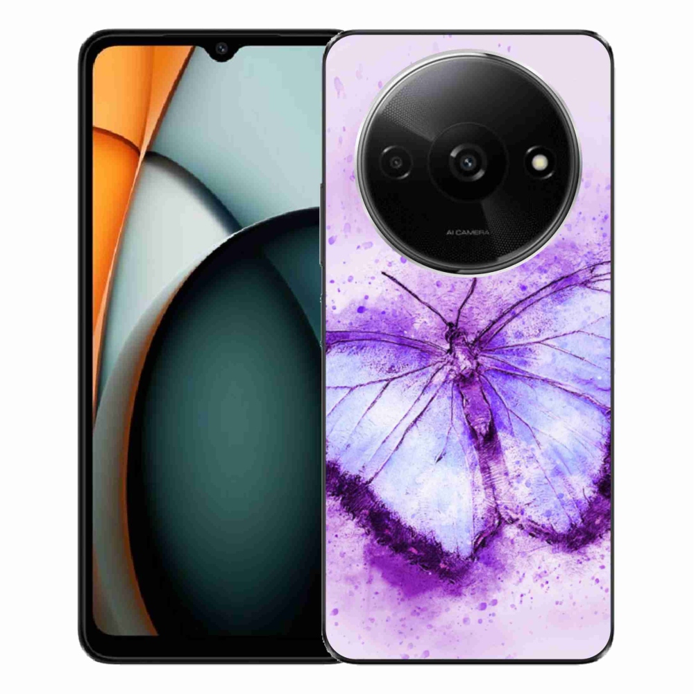 Gél borítás mmCase a Xiaomi Redmi A3-hoz - lila pillangó