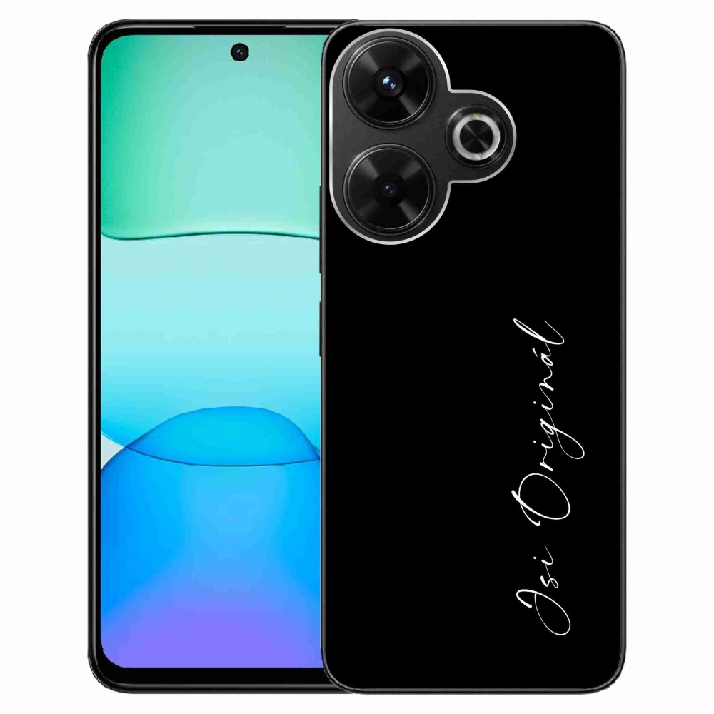 Gél borító mmCase a Xiaomi Redmi 13 4G/Poco M6 4G - te vagy az eredeti fekete háttérrel