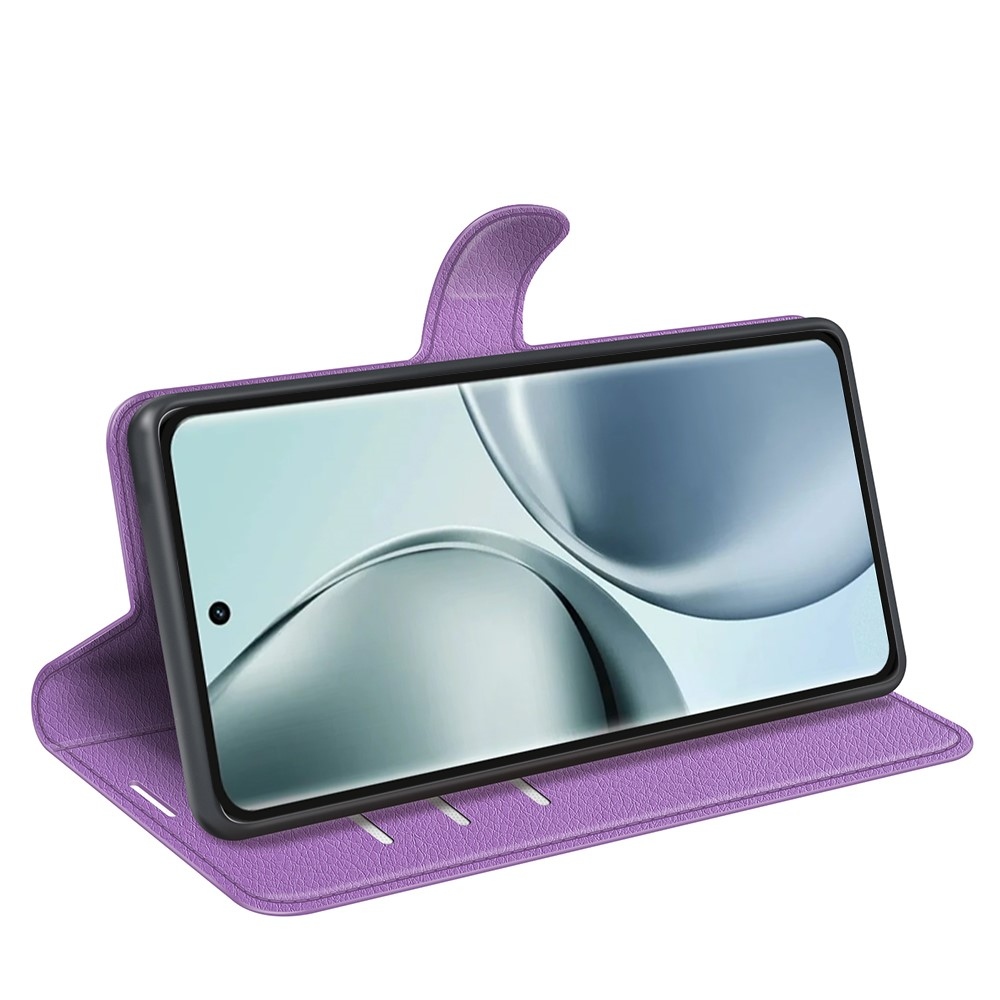 Litchi könyvtáska a Realme 14 Pro 5G készülékhez - lila