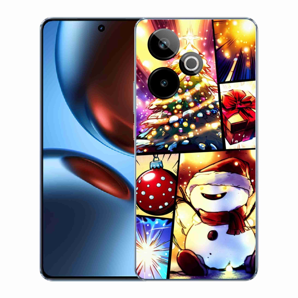Rugalmas zselés tok mmCase képpel a Realme GT 7 5G/GT 7T 5G számára - karácsonyi motívumok 1