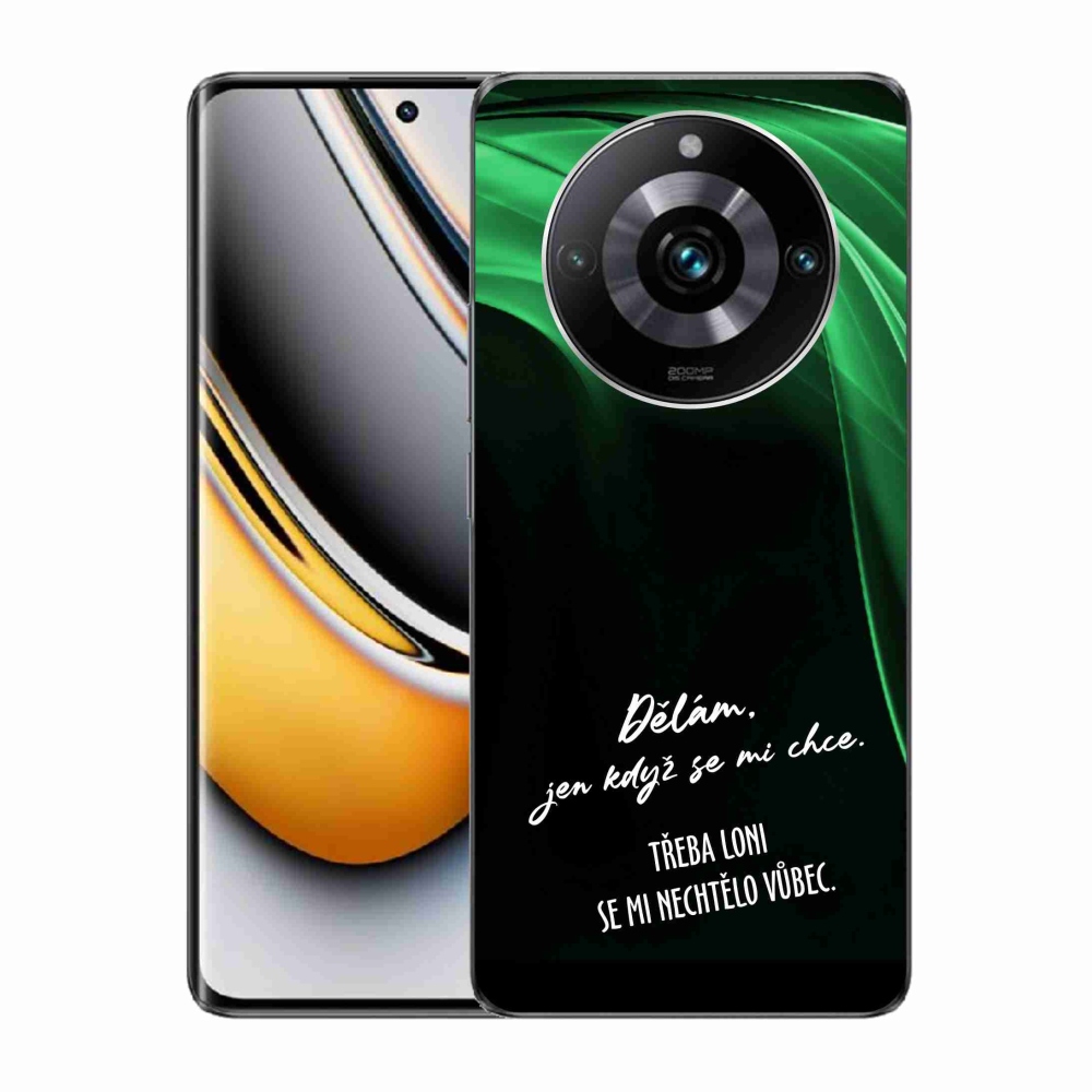 Gél borító mmCase a Realme 11 Pro/11 Pro+ készülékhez - vicces szöveg 12 fekete háttérrel