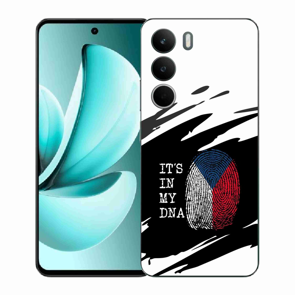 Gél borítás mmCase a Realme C71 készülékre - zászlós ujjlenyomat fekete és fehér háttérrel