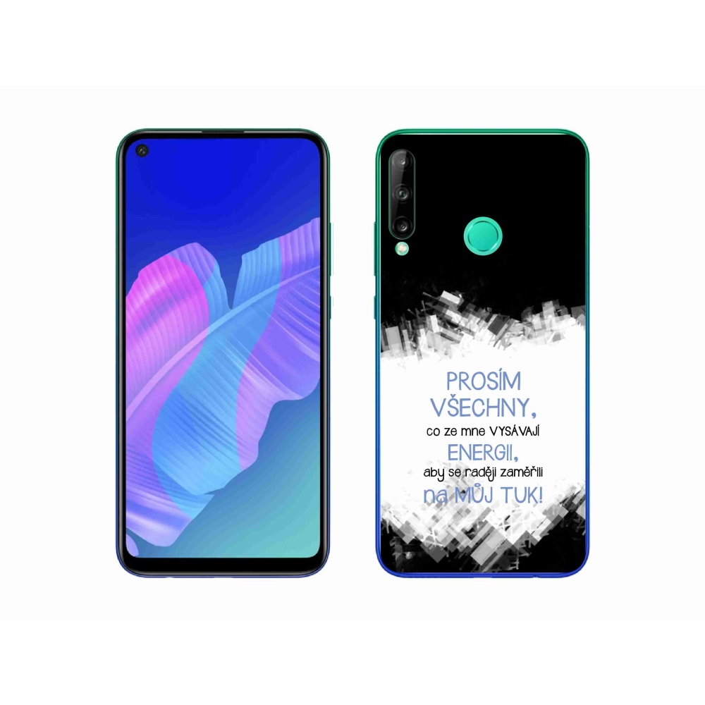 Gél borító mmCase a Huawei P40 Lite E - vicces szöveg 1 kék