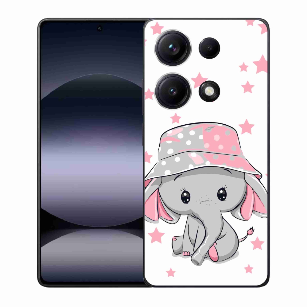 Gél borítás mmCase a Xiaomi Redmi Note 14S-hez - rózsaszín elefánt
