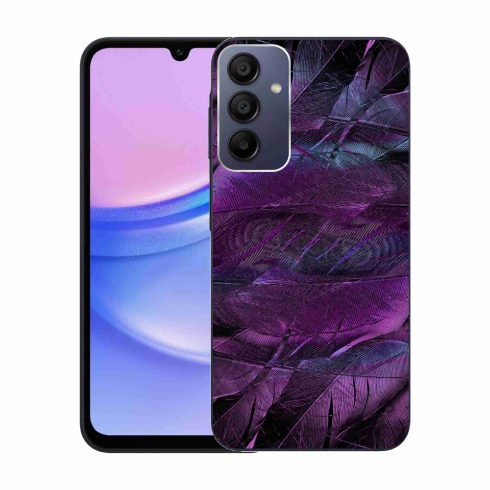 Gél védőhuzat mmCase Samsung Galaxy A15 4G/5G - lila tollakhoz