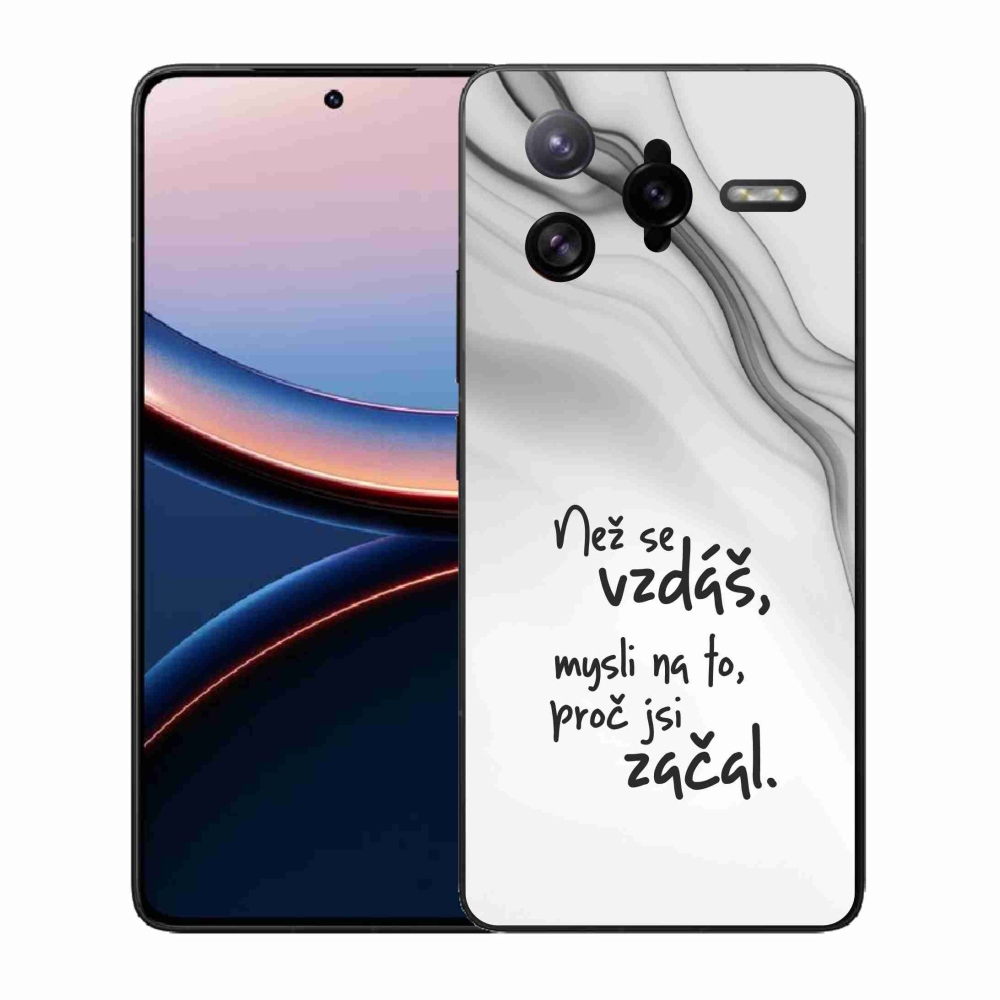 Gél borítás mmCase a Xiaomi Poco F7 Ultra számára - idézet 2 fehér háttér