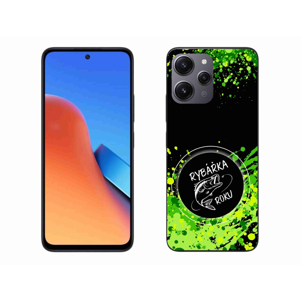 Gél borító mmCase a Xiaomi Redmi 12-hez - az év halászának fekete háttere