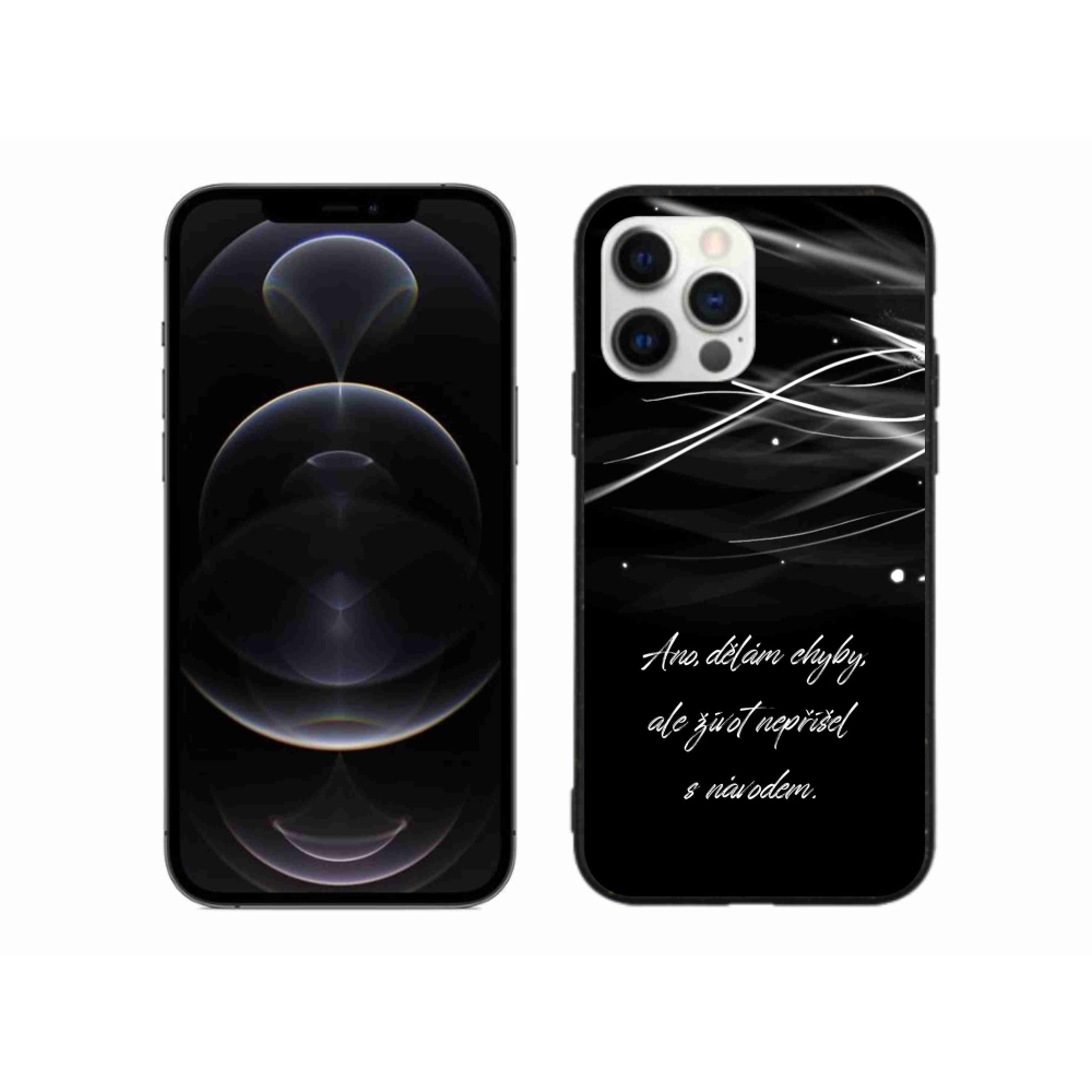 Zselés borítás mmCase iPhone 12 Pro Max készülékhez - idézőjel fekete háttér