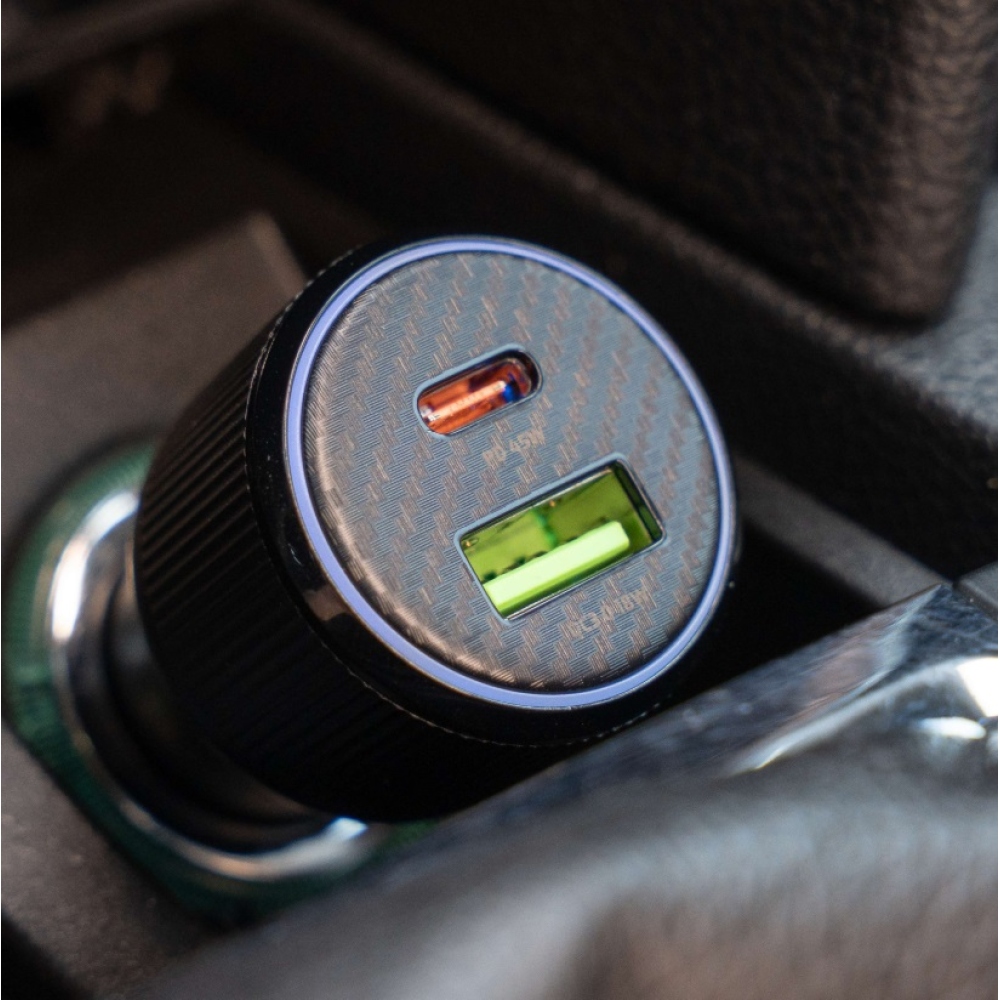 Swissten CL adapter USB-C PD + USB-A, 63W - fekete + USB-C / USB-C kábel, 1m