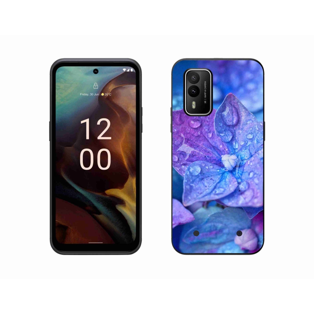 Zselés borítás mmCase a Nokia XR21 készülékhez - lila virág