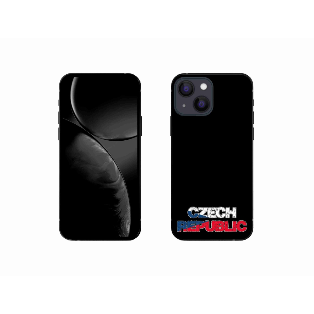 Zselés borítás mmCase iPhone 13 mini 5.4 - Csehország fekete háttérrel