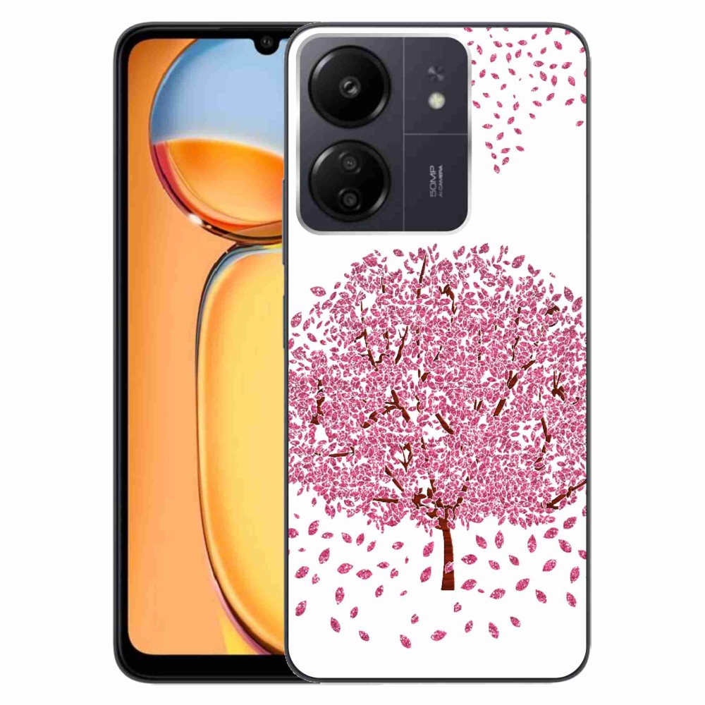 Gél borítás mmCase a Xiaomi Poco C65/Redmi 13C számára - rajzfilmfa levelekkel