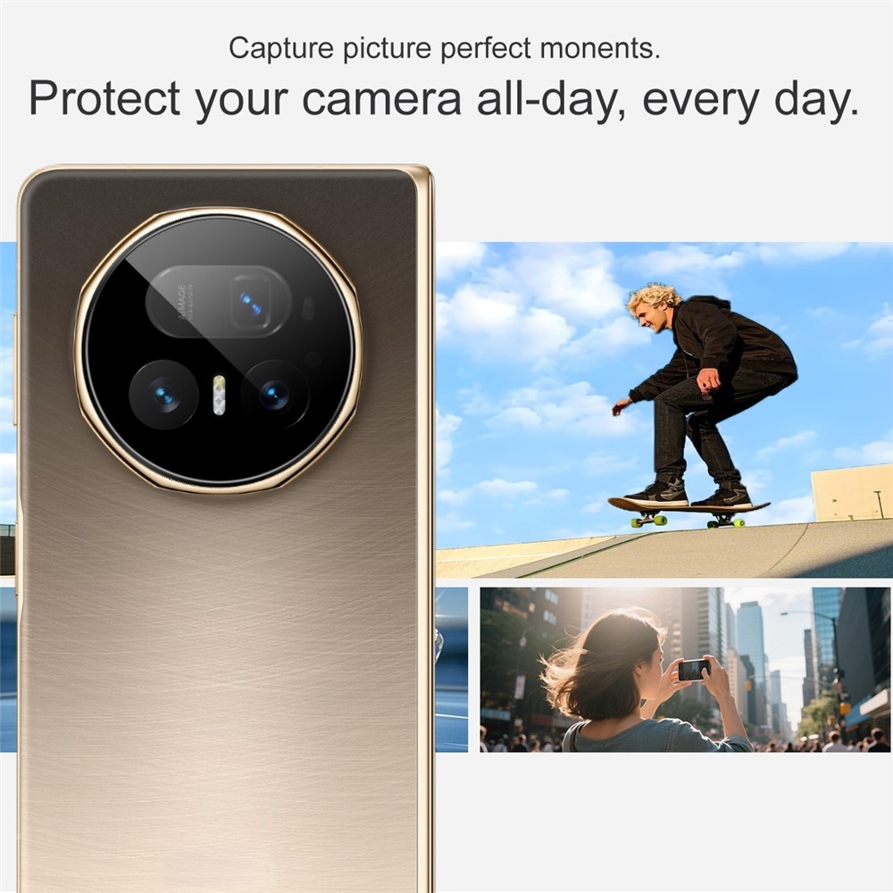 IMK kamera lencse üveg Honor Magic V5 fényképezőgéphez, applikációs kerettel - fekete