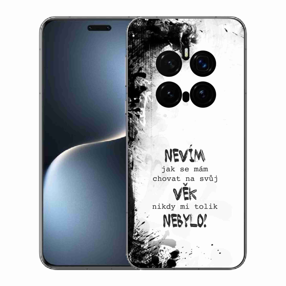 Gél borító mmCase a Honor Magic 7 Pro 5G készülékhez - vicces szöveg 14 fehér háttér