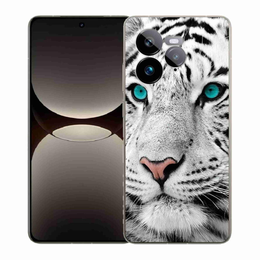 Gél borítás mmCase a Realme GT 7 Pro 5G számára - fehér tigris