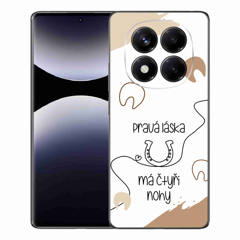 Gél borító mmCase a Xiaomi Redmi Note 14 Pro készülékhez - ló motívum fehér háttérrel