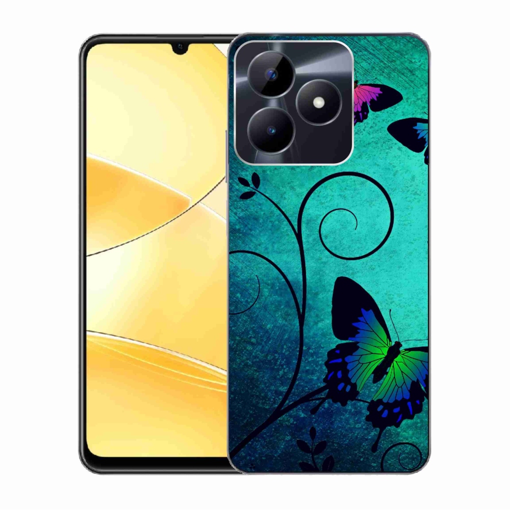 Zselés borító mmCase a Realme C51/C53 készülékhez - színes pillangók