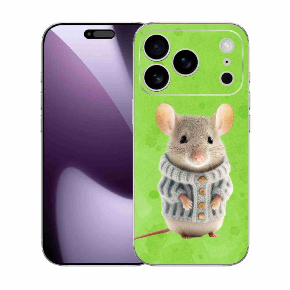 Gél borítás mmCase iPhone 17 Pro készülékhez - egér pulóverben