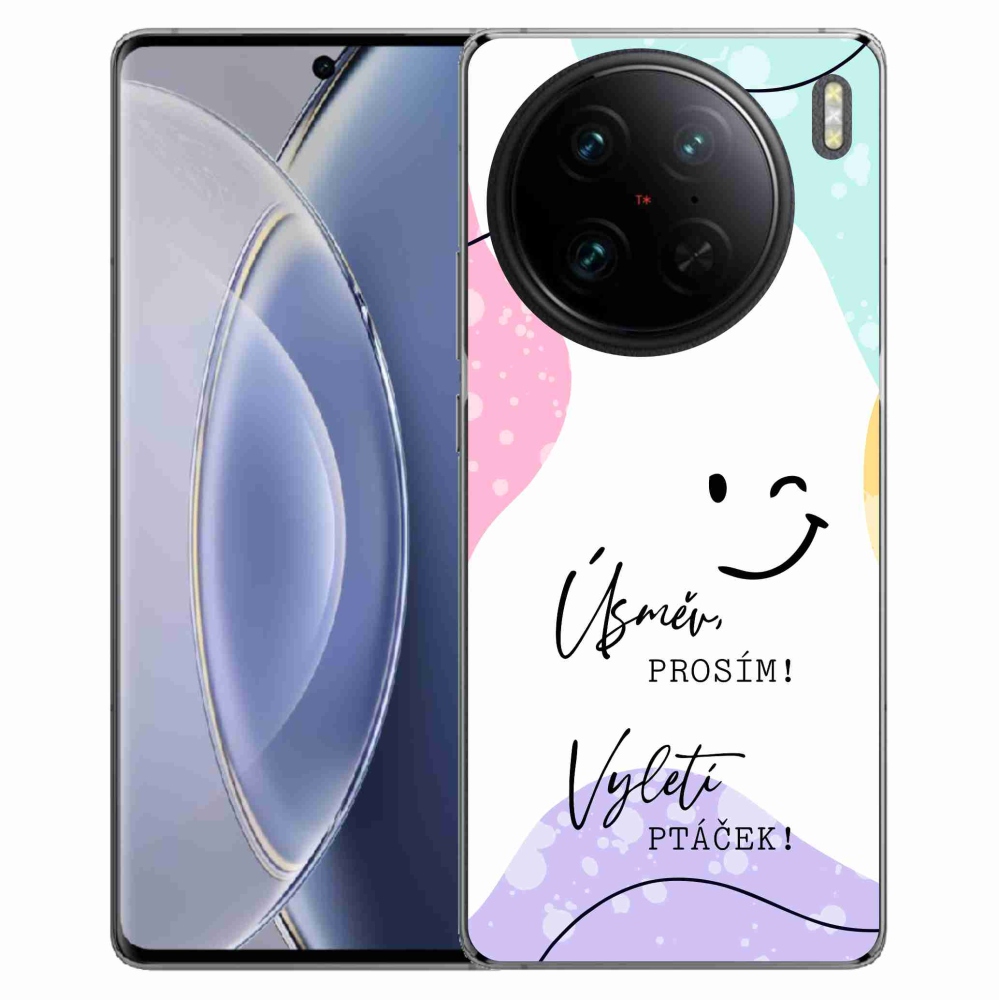 Gél borító mmCase a Vivo X90 Pro készülékhez - vicces szöveg 4 fehér háttérrel