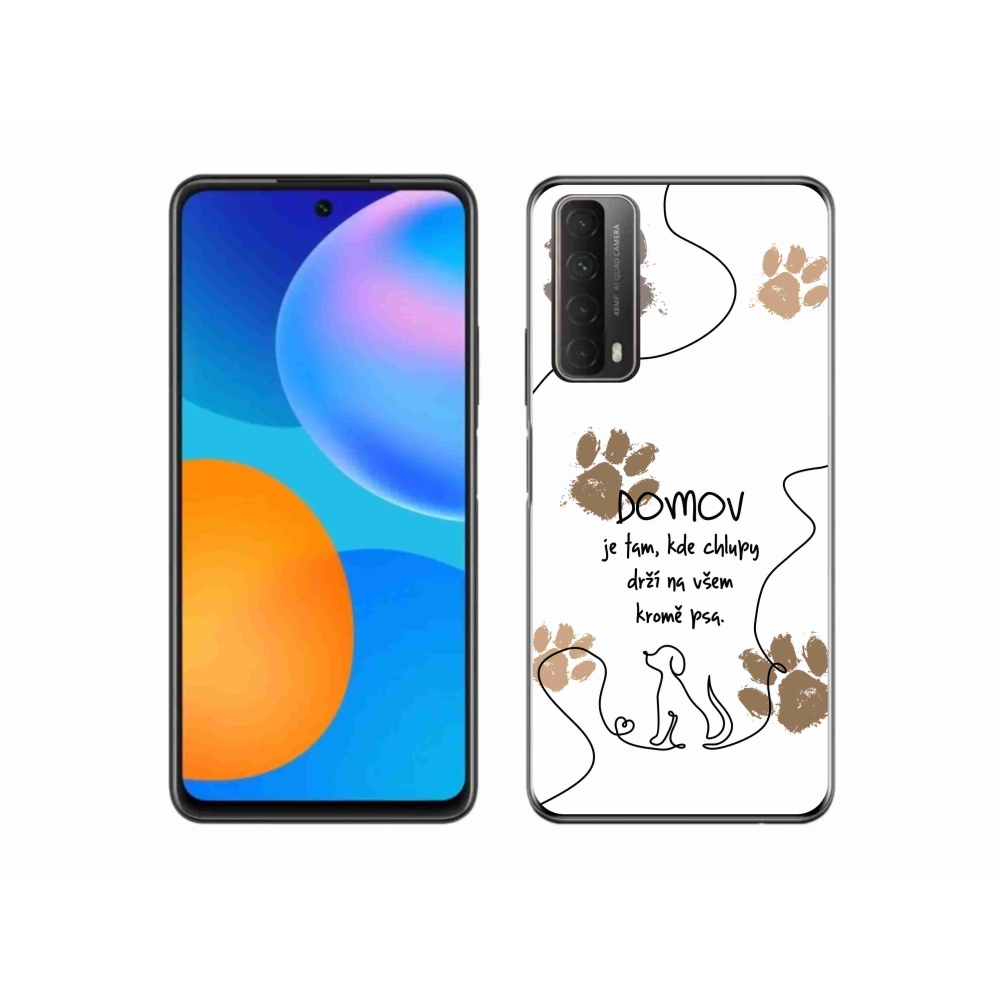 Gél borító mmCase a Huawei P Smart (2021) - kutya motívum fehér háttérrel