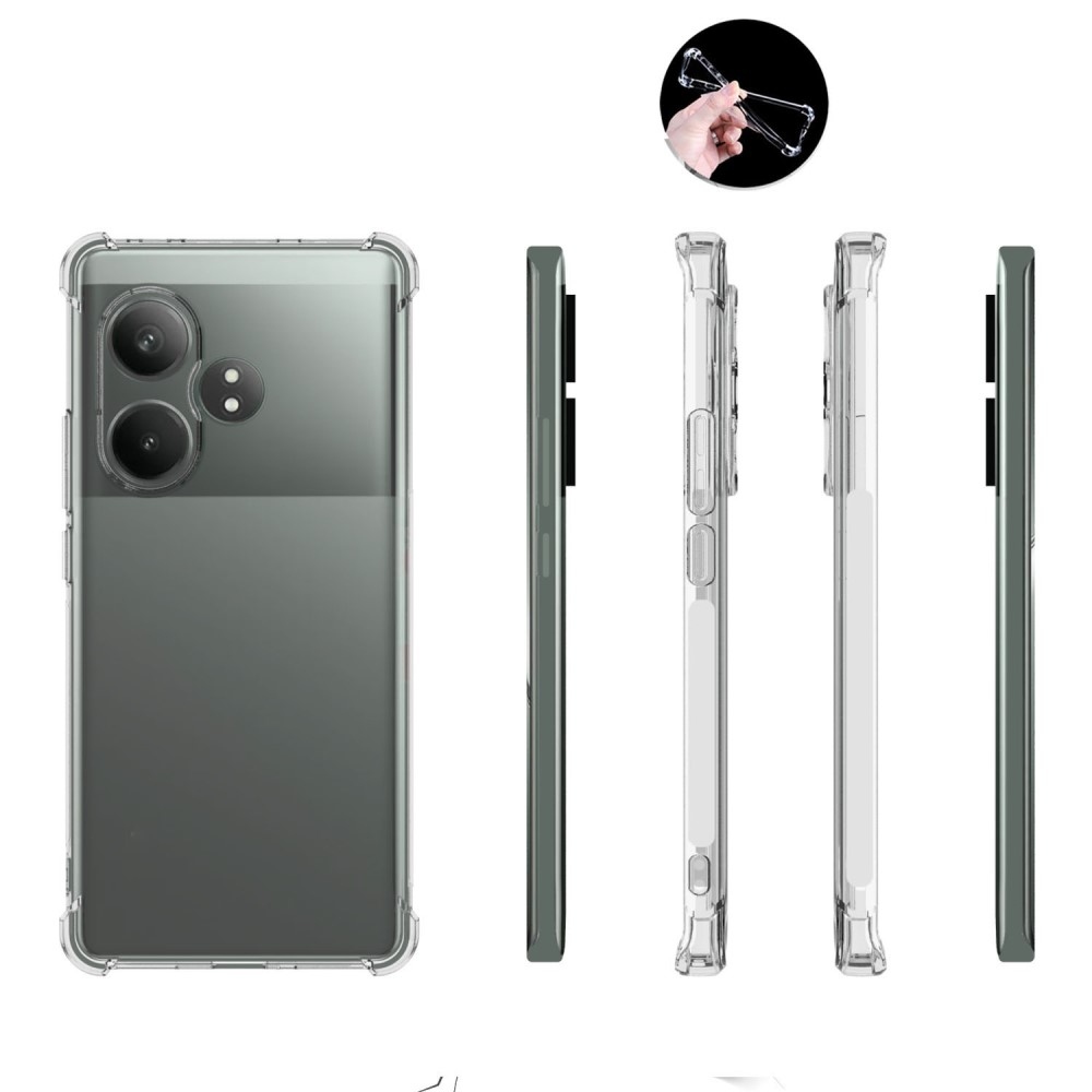 Gél tok megerősített sarkokkal a Realme GT 6 5G/GT 6T 5G készülékhez - átlátszó