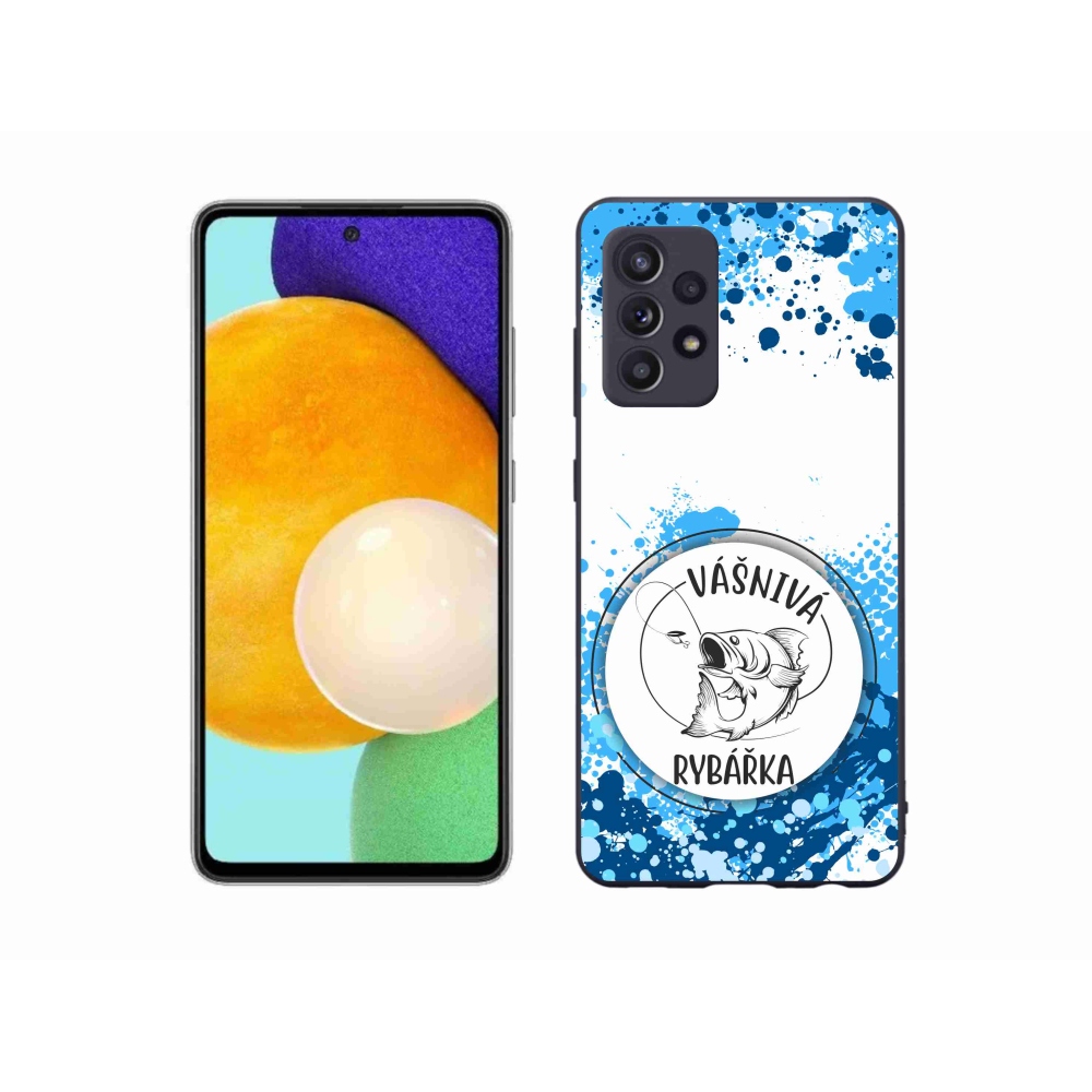 Gél borító mmCase Samsung Galaxy A52s 5G - szenvedélyes halásznő fehér háttérrel