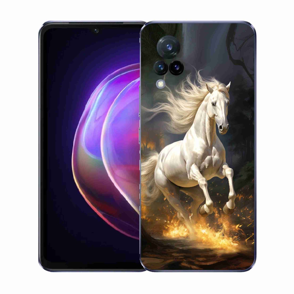 Gél borítás mmCase a Vivo V21 4G/5G - fehér ló 2