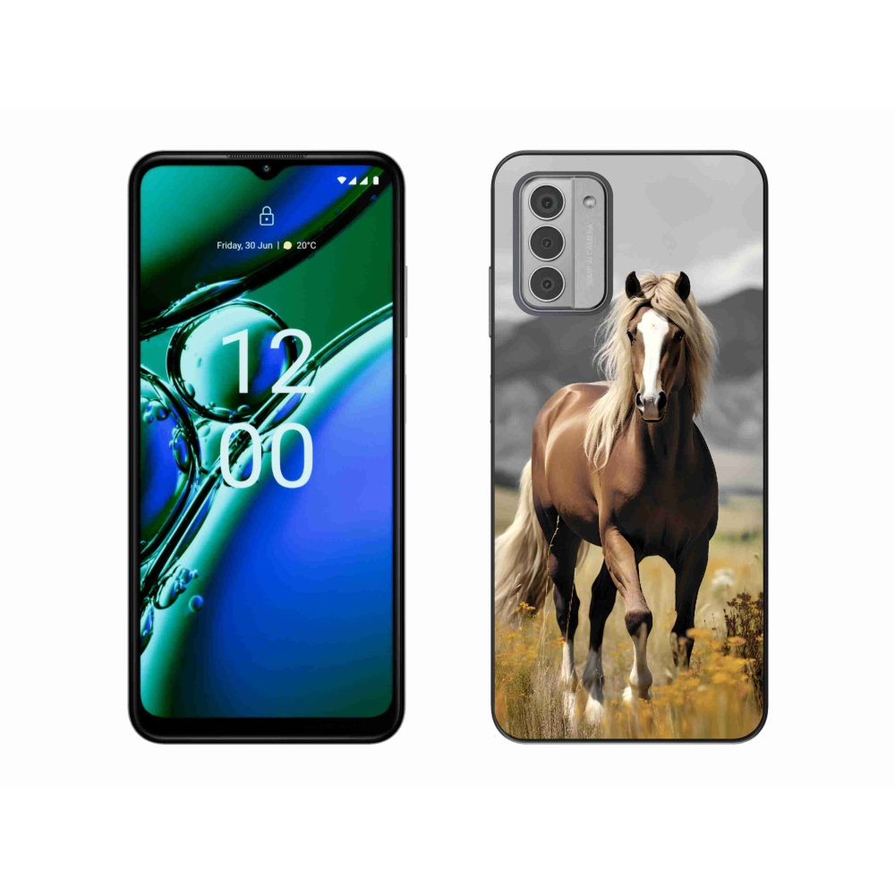 Zselés tok mmCase a Nokia G42-hez - barna ló 1