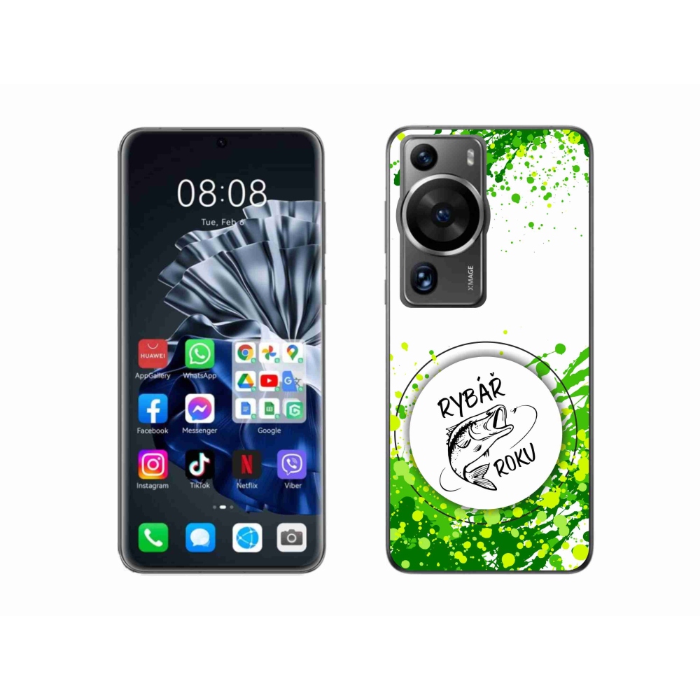 Gél borító mmCase a Huawei P60 Pro-n - az év halászának fehér háttere