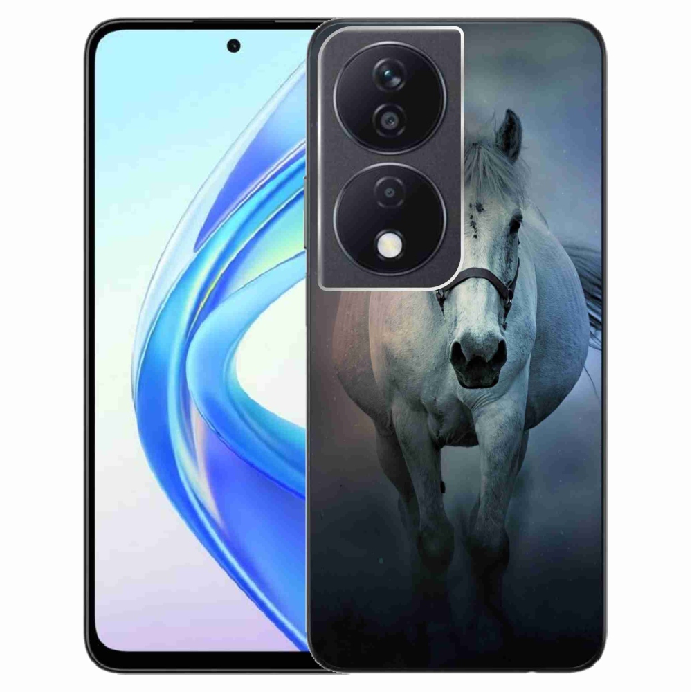 Gél tok mmCase a Honor X7b/Honor 90 Smart számára - futó fehér ló