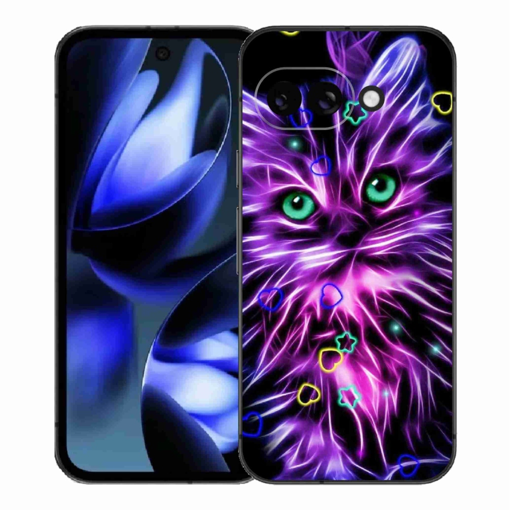 Gél borítás mmCase a Google Pixel 9a készülékhez - absztrakt macska