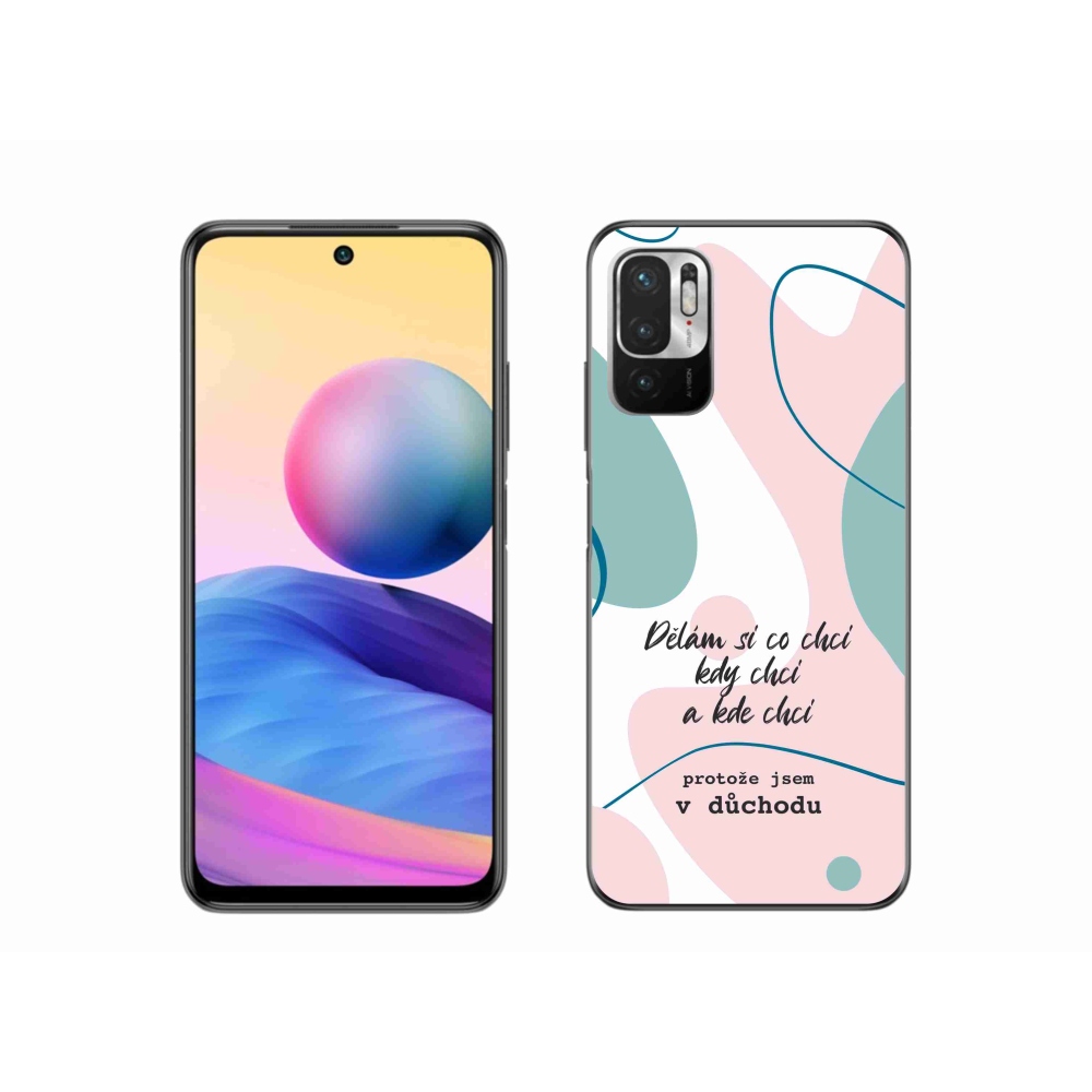 Gél borító mmCase a Xiaomi Redmi Note 10 5G-hez - vicces szöveg 10 fehér háttérrel