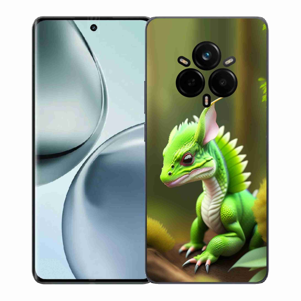 Zselés borítás mmCase a Realme 14 Pro+ 5G készülékhez - zöld sárkány