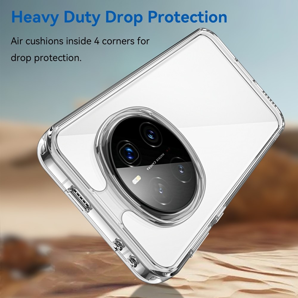 Gél tok kemény hátlappal a Honor Magic 7 Pro 5G számára - átlátszó