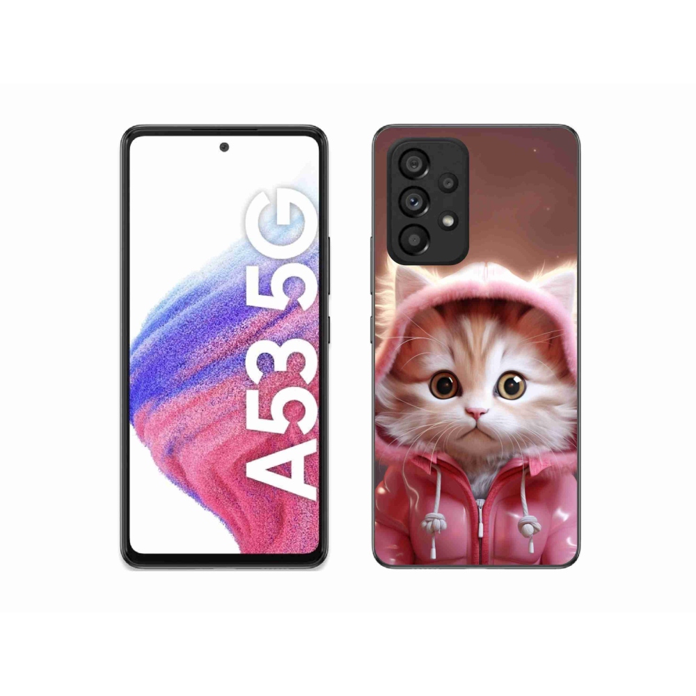 Gél borító mmCase Samsung Galaxy A53 5G - aranyos cica 3