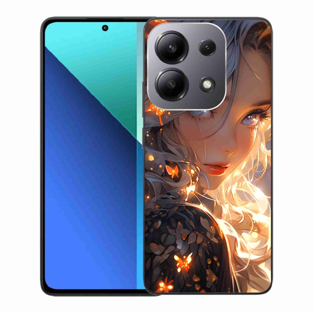 Gél borító mmCase a Xiaomi Redmi Note 13-hoz - lány és pillangók