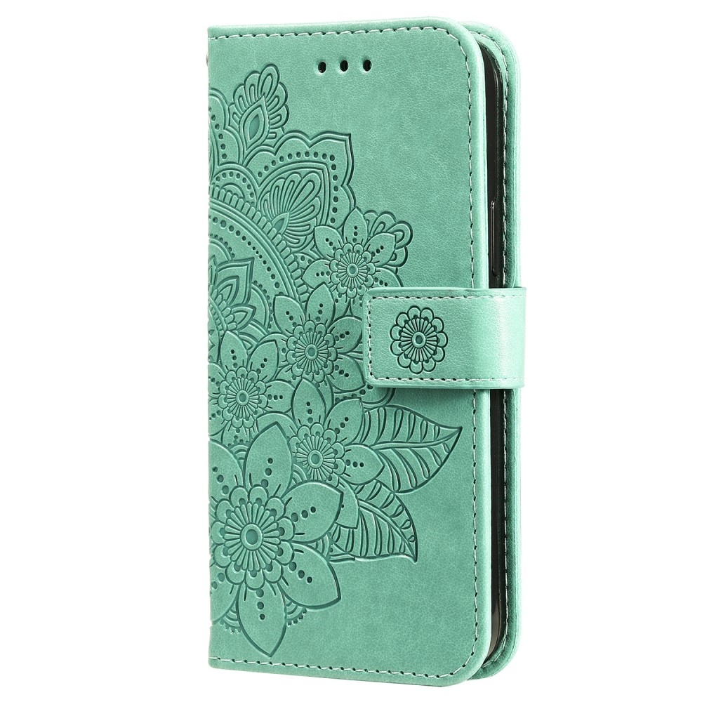 Mandala könyv tok a Xiaomi Redmi Note 13 Pro+ 5G számára - teal színű