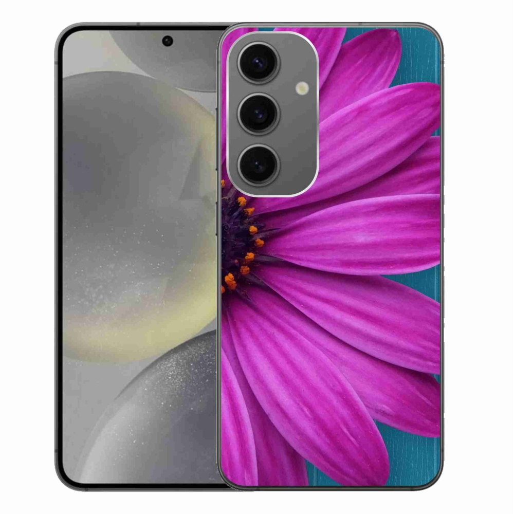 Gél tok mmCase Samsung Galaxy S24+ készülékhez - lila százszorszép