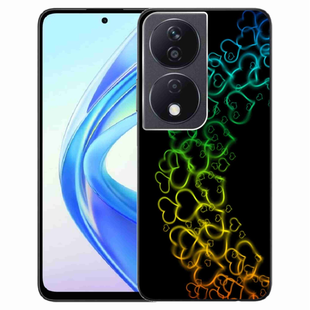 Zselés borítás mmCase a Honor X7b/Honor 90 Smart készülékhez - színes szívek
