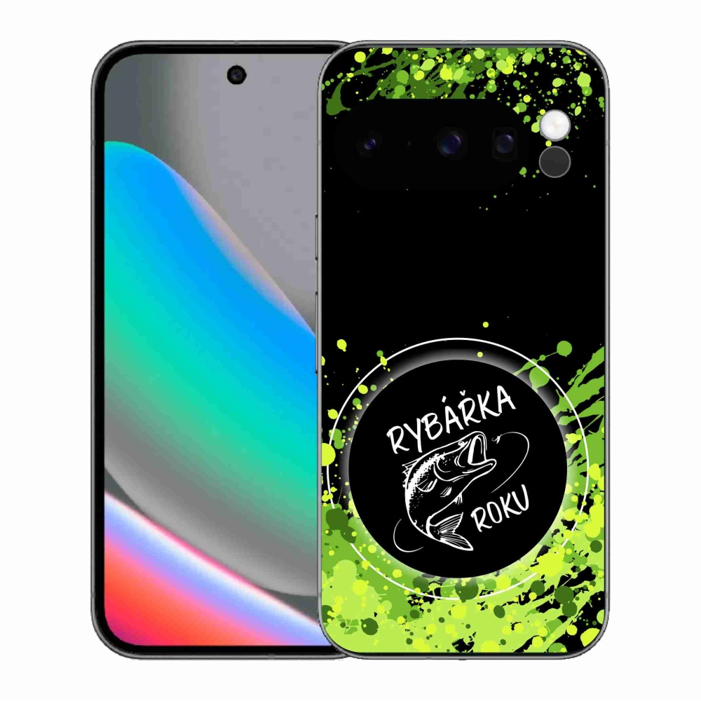 Gél borítás mmCase a Google Pixel 10 Pro számára - Az év halászának fekete háttere